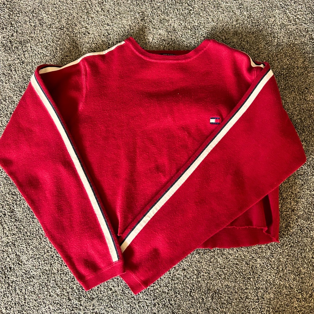 TOMMY HILFIGER - Red, White, and Blue cropped sweater !